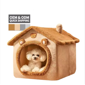Mới Có Thể Gập Lại Nhà Vật Nuôi Có Thể Tháo Rời Có Thể Giặt Puppy Cave Sofa Giường Cho Thêm Nhỏ Chó Vừa Làm Bằng Kim Loại Thép Nhà Thỏ Sử Dụng - Product Image 1