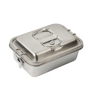 Caixa de almoço de aço inoxidável, eco friendly, personalizado, recipiente de caixa de comida bento do logotipo personalizado