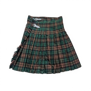 Falda Kilt Escocesa de Cintura Alta para Mujer, Falda Plisada a Cuadros, Falda Mini Kilt con Hebillas - Product Image 1