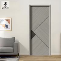 Portes intérieures en PVC imitation bois, design moderne, épaisseur 45 mm, résistantes à l'eau, avec cadre, pour maisons, Qide, best-seller.