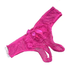 Wholesale Sexy Underwear Lace G-String Panties Girls Crotchless Stylish Women's Panties