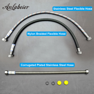 Tuyau de robinet en acier inoxydable tressé G1/2, tube intérieur EPDM, haute pression, résistant aux éclats, ligne d'alimentation en eau flexible, installation facile - Product Image 4