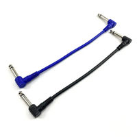Wholesale 6PCS 20CM Audio Mono Pedalboard Cord Instrument Cables Colored Effect Pedal Patch Cable Guitar