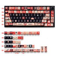 Cartoon Theme Keycaps M-OA/Cherry Profile PBT Dye Sublimation Keycaps 125 Keys for Mx Switch 61/68/104/108 Mechanical Keyboard