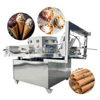 HNOC Rouleau Manuel Gaufrette Biscuit Automatique Inde Vente Gaufre Neige Sucre Pizza Cornet de Crème Glacée Grande Machine à Vendre