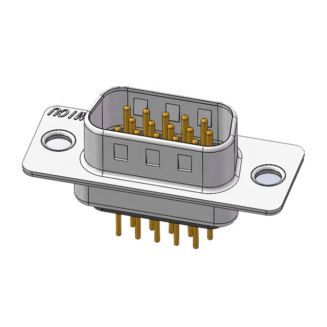 15-Pin D Sub Connectors for Projector Control PCB Board Header Through-Hole Straight Pins Plug Male Serial Port Connectors