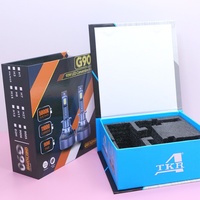 Boîte d'emballage en carton de luxe pour kit de projecteurs de phares de voiture LED OEM, boîte en papier pour phares, boîte pour ampoules halogènes LED, boîte personnalisée
