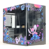 Boîtier PC Vertical Mid-Tower Anime Personnalisé ATX avec Panneau Latéral en Verre Trempé pour Gaming, Fournisseur OEM en Aluminium en Gros