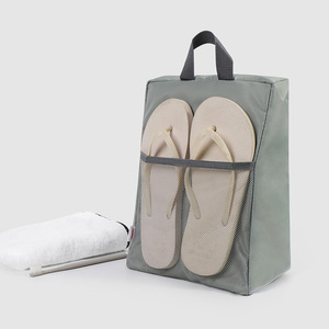 Sac de rangement pour chaussures bleu marine, en polyester, double couche, anti-poussière, résistant à l'humidité, pour les voyages, le fitness en plein air - Product Image 2
