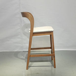 新入荷 ミニマリストデザイン 100%無垢材フレーム 布製クッション ハイバーチェア 結婚式イベント用 - Product Image 6