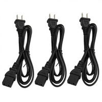 Cordon d'alimentation plat à 2 broches Fiche IEC Femelle Fin C9 Connecteur Extension pour Ordinateur Portable Lecteur DVD Appareils