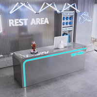 Comptoir de réception au design moderne, finition laquée brillante, pour caisse enregistreuse, salon de beauté, salon de coiffure, restaurant
