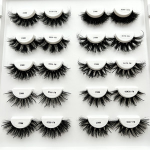 Pestañas Postizas de Marca Privada, Tipo Tira Superior e Inferior, con Aspecto de Extensión, 25mm, Efecto Spike Wispy, Venta al por Mayor, Hechas a Mano, de Visón Esponjoso - Product Image 3
