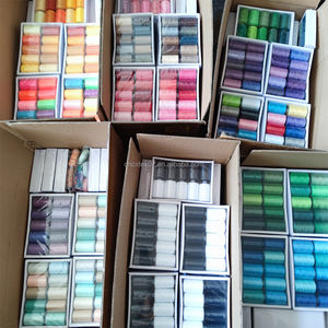 Оптовая продажа, 10 видов цветов, набор ниток для вышивания вручную на 1000 лет, 40S/2 полиэстер для начинающих, коробка для рукоделия - Product Image 5