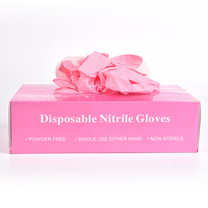 Guantes de Nitrilo Desechables Profesionales Color Rosa, Paquete de 100 Unidades, Impermeables, Antideslizantes, de Grado Alimenticio, para Salón de Uñas, Belleza, Manipulación de Alimentos y Uso Doméstico - Product Image 6