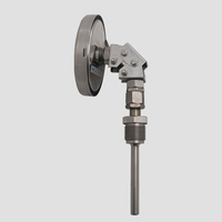 100mm Industrial Bimetal Type Every Angle Bimetal Thermometer Stainless Steel