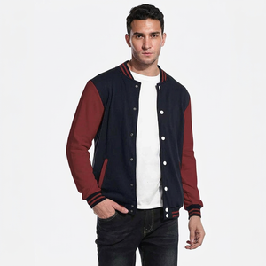 Custom Embroidery logo Unisex Loose Casual Varsity Sport Baseball <b>Jacket</b> Blank <b>White</b> College Baseballjacket for <b>men</b> - Product Image 1