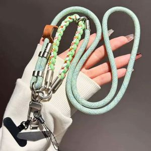 Sangle de cou universelle détachable élégante en polyester avec attache pour téléphone portable, lanière, chaîne et crochet – Accessoire - Product Image 3