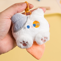 Mignon Pendentif Chaton en Peluche de Coton de 10 cm, Porte-clés Doux, Décoration de Sac à Dos, Logo Personnalisable, Petit Cadeau pour Couples, pour Marque