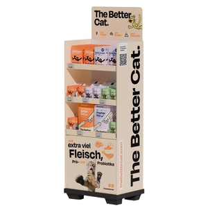 Exhibidores de Punto de Venta Personalizados y Desmontables, Estantes de Cartón Corrugado para Alimentos para Gatos, Suministros de Exhibición de Calidad - Product Image 1