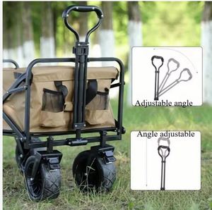 Chariot pliable en acier allié à 4 roues, robuste, capacité de 180 lb, léger, utilitaire pour le camping, les sports - Product Image 4