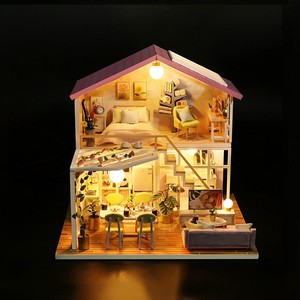 Modèle <span class=keywords><strong>de</strong></span> maison <span class=keywords><strong>de</strong></span> poupée en bois 3D lumineux <span class=keywords><strong>à</strong></span> LED, jouet <span class=keywords><strong>de</strong></span> construction DIY pour enfants et adultes, décoration intérieure et cadeau <span class=keywords><strong>de</strong></span> fête - Product Image 5
