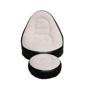 Moderne opblaasbare PVC-flock <span class=keywords><strong>sofa</strong></span> bed, nieuw, opvouwbaar, met voetpomp, voor slaapkamer, woonkamer of ziekenhuisgebruik. - Product Image 6