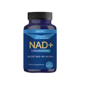 Complément alimentaire NAD+ Resveratrol 120 capsules avec TMG Vitamine B3 Répare l'ADN Augmente le niveau d'énergie Soutient le métabolisme - Product Image 6