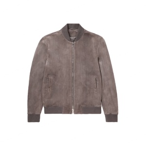 Veste bomber en daim de haute qualité pour homme, mode décontractée, sur mesure, vente en gros - Product Image 1