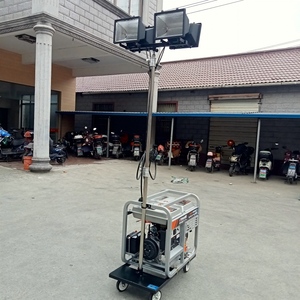 휴대용 수동 리프팅 폴 디젤 발전기 차량 조명 램프 포함 - Product Image 6