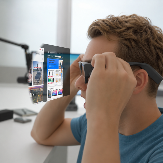 150 Inch Giant Screen AR Glasses with Camera120Hz High Refresh Virtual Theater Glasses