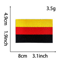 Prêts à expédier : Écussons brodés de drapeaux nationaux (Canada, États-Unis, Royaume-Uni, Brésil, France), badges thermocollants pour chapeaux, sacs et vêtements