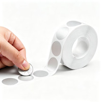 Autocollants ronds en plastique de 25 mm, couleurs mélangées, autocollants à gratter, étiquettes, billets, personnalisables pour une utilisation promotionnelle