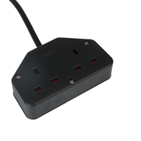 Adaptador de Cable Industrial ZNPON de 16A a 13A, Latón, 2 Salidas, 0.35M, Enchufe CEE de 3 Pines a Enchufe del Reino Unido GX03E