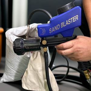 Outil de sablage pneumatique sans poussière avec récupération de sable de 90% LEMATEC AS118 pour un sablage écologique - Product Image 4