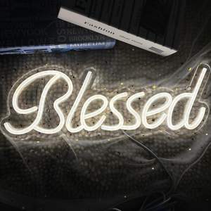 Enseigne néon personnalisée « Blessed » – Décoration murale, cadeaux de mariage, enseignes LED pour Thanksgiving, décoration murale à suspendre, cadeau de pendaison de crémaillère - Product Image 5