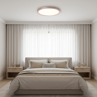 Plafonnier LED rond de 18W, diamètre 230mm, marque Boding, cadre noir ou blanc, pour entrée, porte, salon, chambre à coucher