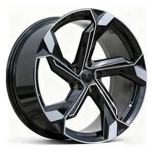 Cerchi per Auto da 18 Pollici 8.5J Neri Lavorati con Finitura Rossa Stile Racing 4X100 5X114.3 - Product Image 2