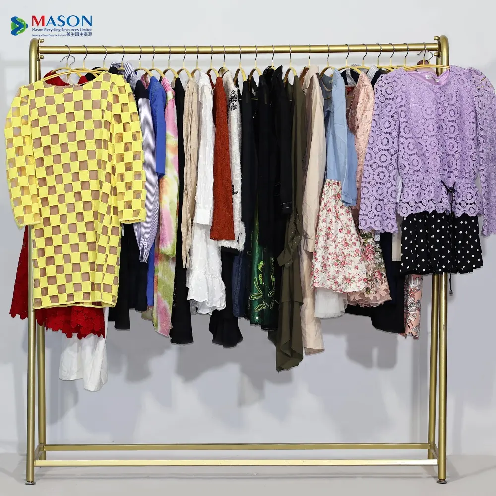 MASON Factory atacado roupas senhoras algodão vestido verão segunda mão roupas mulheres moda vestidos
