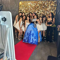 70 inç 40 inç toptan Fotomaton Selfie Photobooth makinesi sihirli Photomaton parti fotoğraf ayna standında satılık