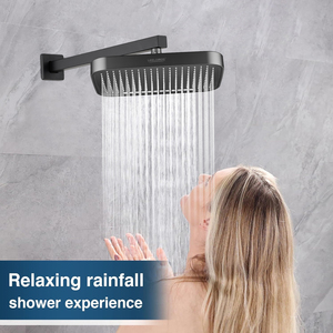 Cabezal de Ducha Superior Negro Mate con Efecto Lluvia Intenso, 2 Funciones, Tipo Lluvia - Product Image 3
