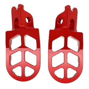 Motosiklet CNC FootRest HONDA için Footpeg ayak kazıklar pedalları CR125 tüpen CRF250R CRF250X CRF450R CRF450X meclisİ CRF250M