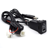 Pengisi Daya Ponsel Cocok untuk Mobil Khusus Toyota Pengisi Daya Mobil USB Ganda PD+USB Pengisian Cepat