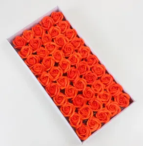 Hotサリング50ピース/箱3 Layer Soap Roses手作り人工Flower Head祭装飾花