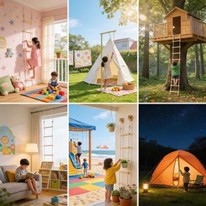 Escalera de Cuerda y Columpio Portátil Ligero para Fácil Transporte e Instalación Temporal en Eventos de Juego - Product Image 6