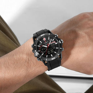 นาฬิกาข้อมือ NAVIFORCE 7135 สำหรับผู้ชาย นาฬิกาสองเวลา ดีไซน์ลำลอง สปอร์ต กันน้ำ พร้อมฟังก์ชั่นนับถอยหลัง นาฬิกาโครโนกราฟ นาฬิกาปลุก Reloj Hombre - Product Image 3