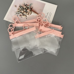 Clear Jewelry Sealing Bags High-Grade EVA Jewelry Storage Bag Bracelet Earrings Portable Pink Zipper Buckle Dust Proof Finish - Product Image 6