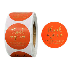 Etiquetas Adhesivas con Logotipo Personalizado, 500 Unidades por Rollo, Transparentes, Doradas y Plateadas, Resistentes al Agua, Etiquetas Adhesivas de Papel para Bolsas de Alimentos, Etiquetas de Sellado - Product Image 2