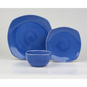 Juego de cena cuadrado de 12 piezas/16 piezas de esmalte reactivo de gres de Color sólido OEM, juego de 1 Nivel de Material cerámico del norte de China - Product Image 1