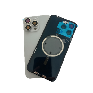 Rear cover with camera lens frame metal <b>plate</b> and magnetic <b>ring</b> for iPhone 15Plus 16promax rear glass Precise Cutout Rear Cover - Product Image 2